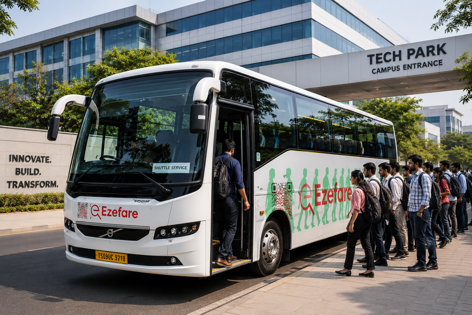 EZEFARE minibus for employee transportation